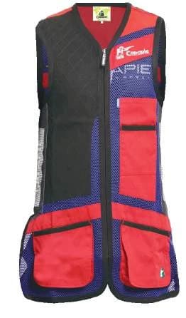 Capapie CAPIVEST 12 Trap and Skeet shooting vest, front and rear view