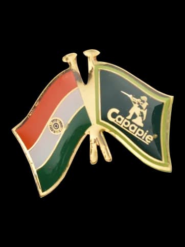 LEPAL PIN FLAG CAPAPIE AND INDIA