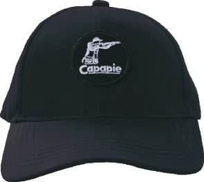 Black Capapie baseball cap with embroidered front logo